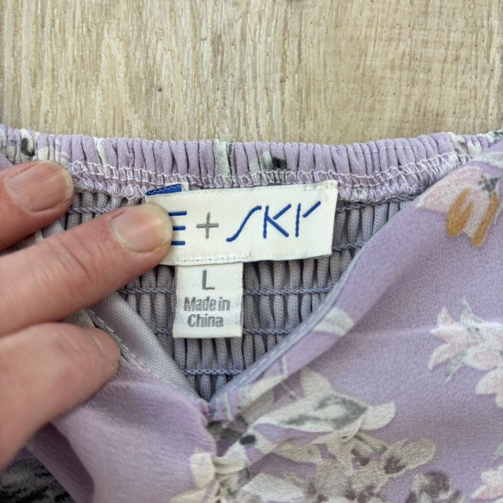 Floral Womens Mini Dress Pastel Lilac Size L Cottagecore Romantic Coquette Fairy - Picture 6 of 15